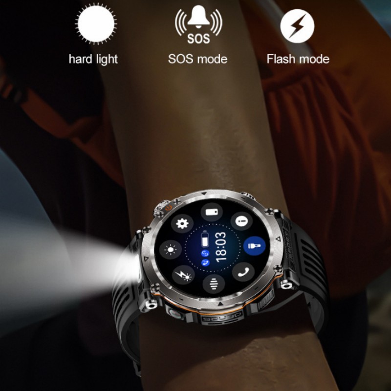 Photography Lighting Assistant - Reloj Inteligente con Linterna para Hombre,