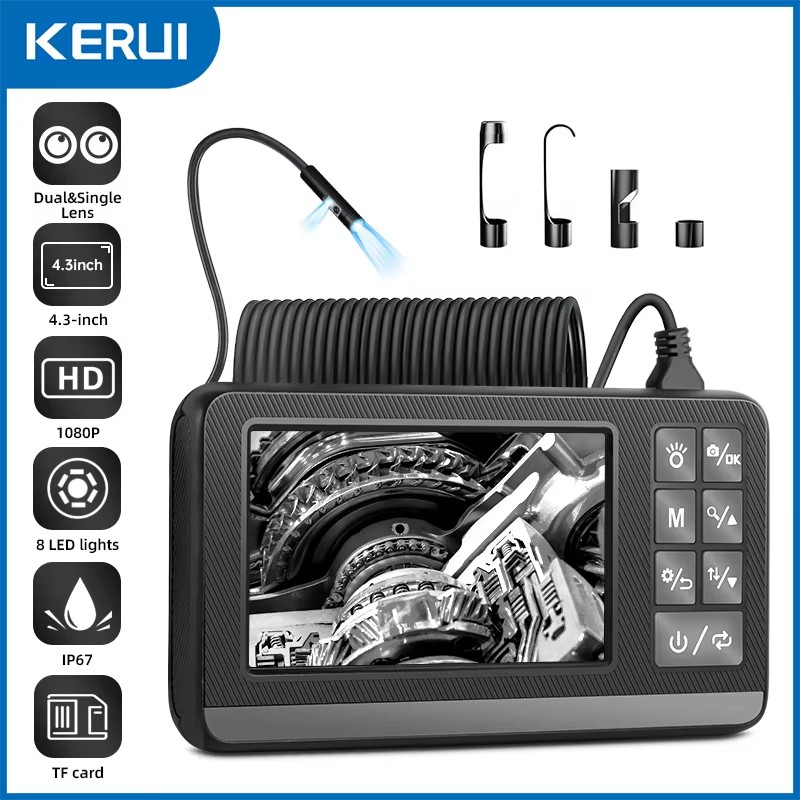 Photography Lighting Products - KERUI-cámara de inspección endoscópica Industrial de