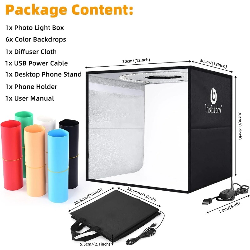 Photography Lighting And Backdrop Kits - Kit de caja de luz para