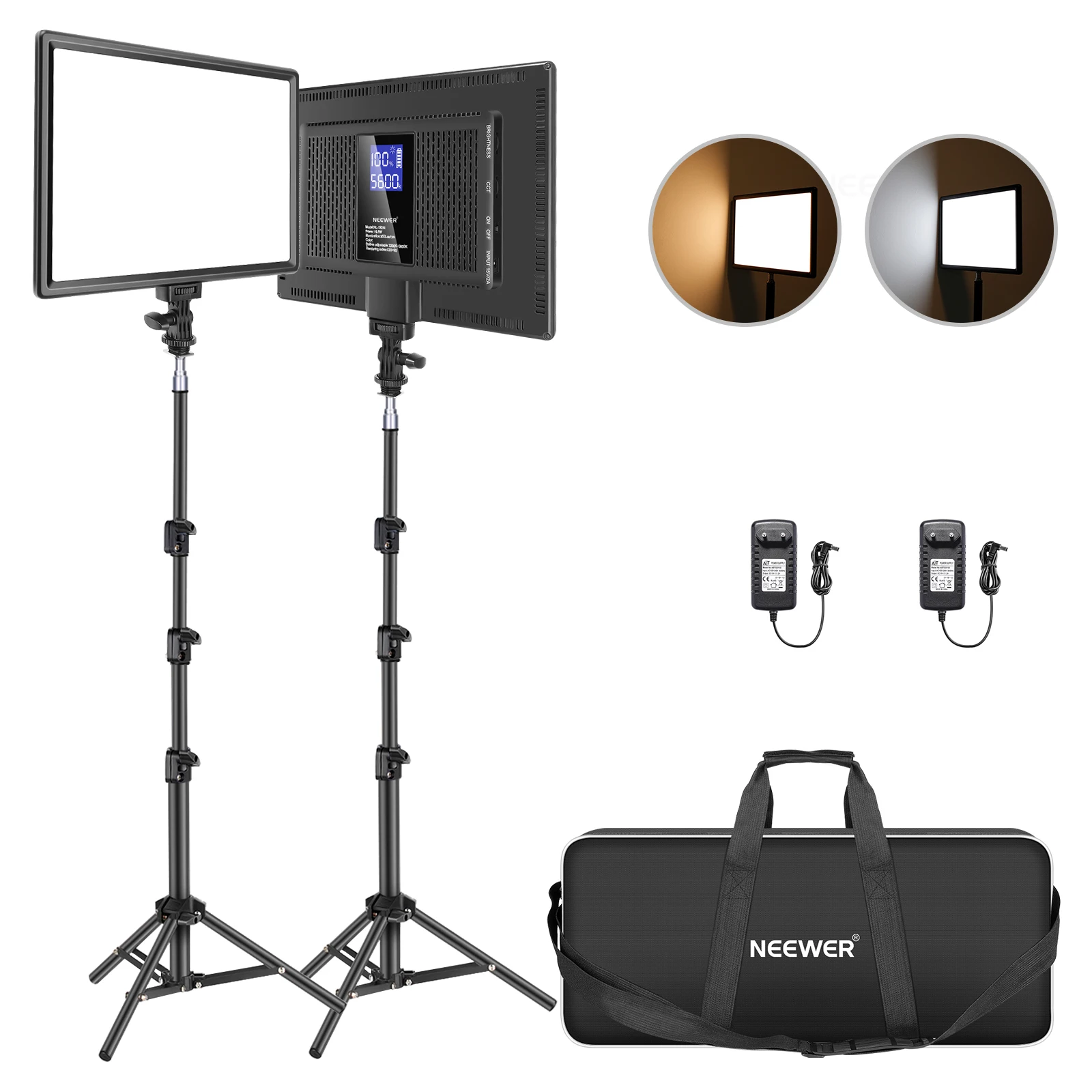Photography Lighting Kit Neewer - Kit de Fotografía con Panel LED