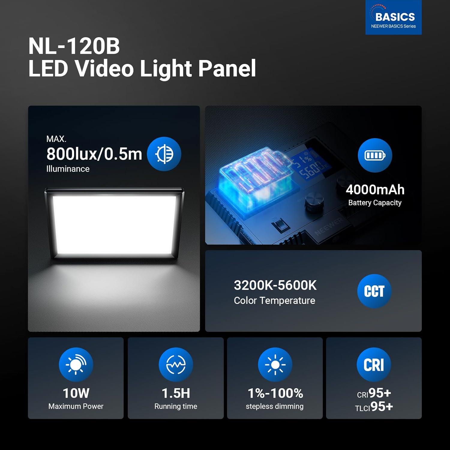 Panel de Luz LED NEEWER Basics - Photography Lighting Kit Neewer reseña y precio