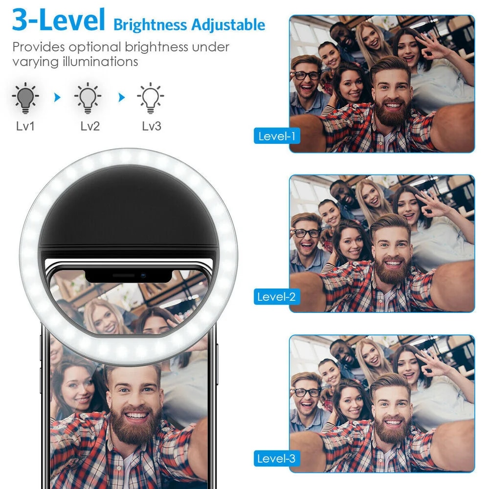 Anillo de luz LED recargable p - Photography Lighting Ring reseña y precio