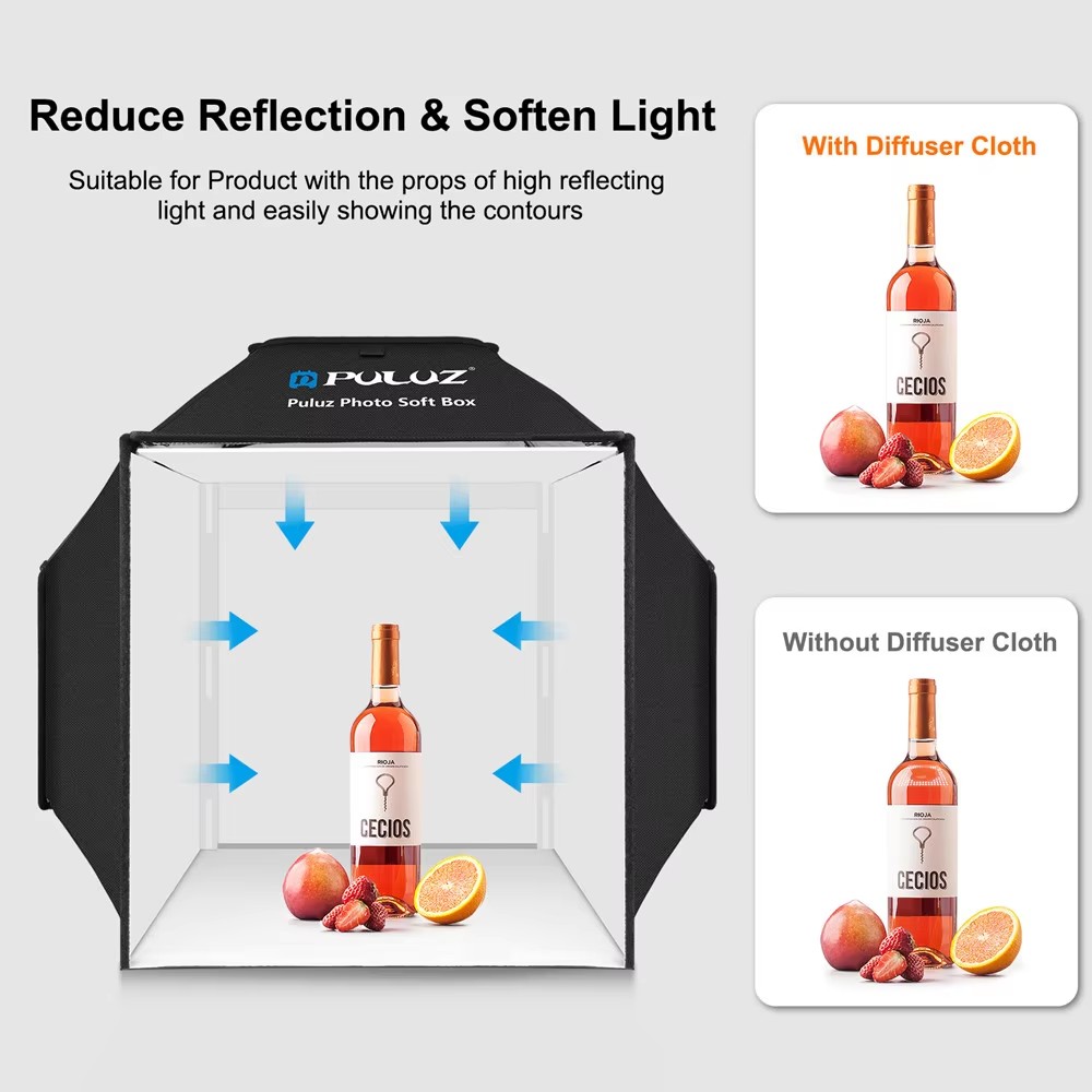 Caja de luz plegable para estu - Photography Lighting And Backdrop Kits reseña y precio