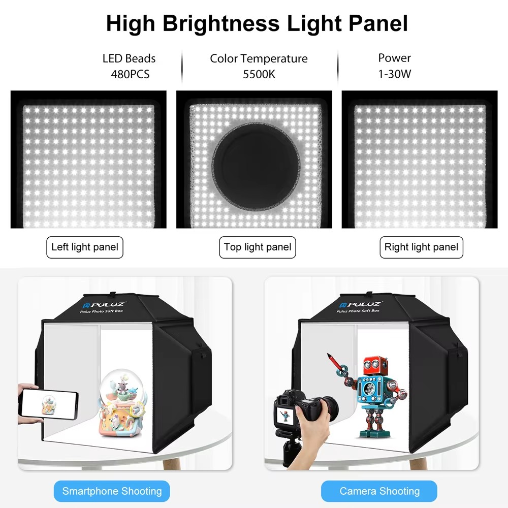 Caja de luz plegable para estu - Photography Lighting And Backdrop Kits reseña y precio