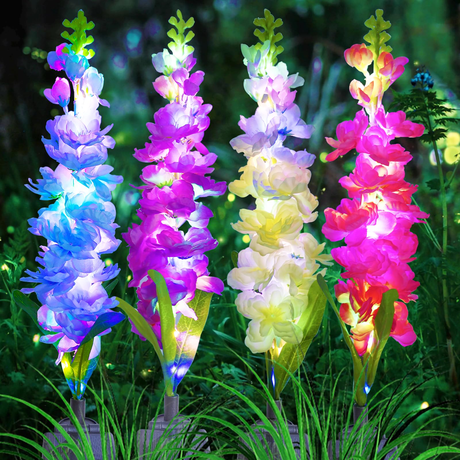 Luces solares para jardín, luc - Flower Photography Led Lighting Pack reseña y precio