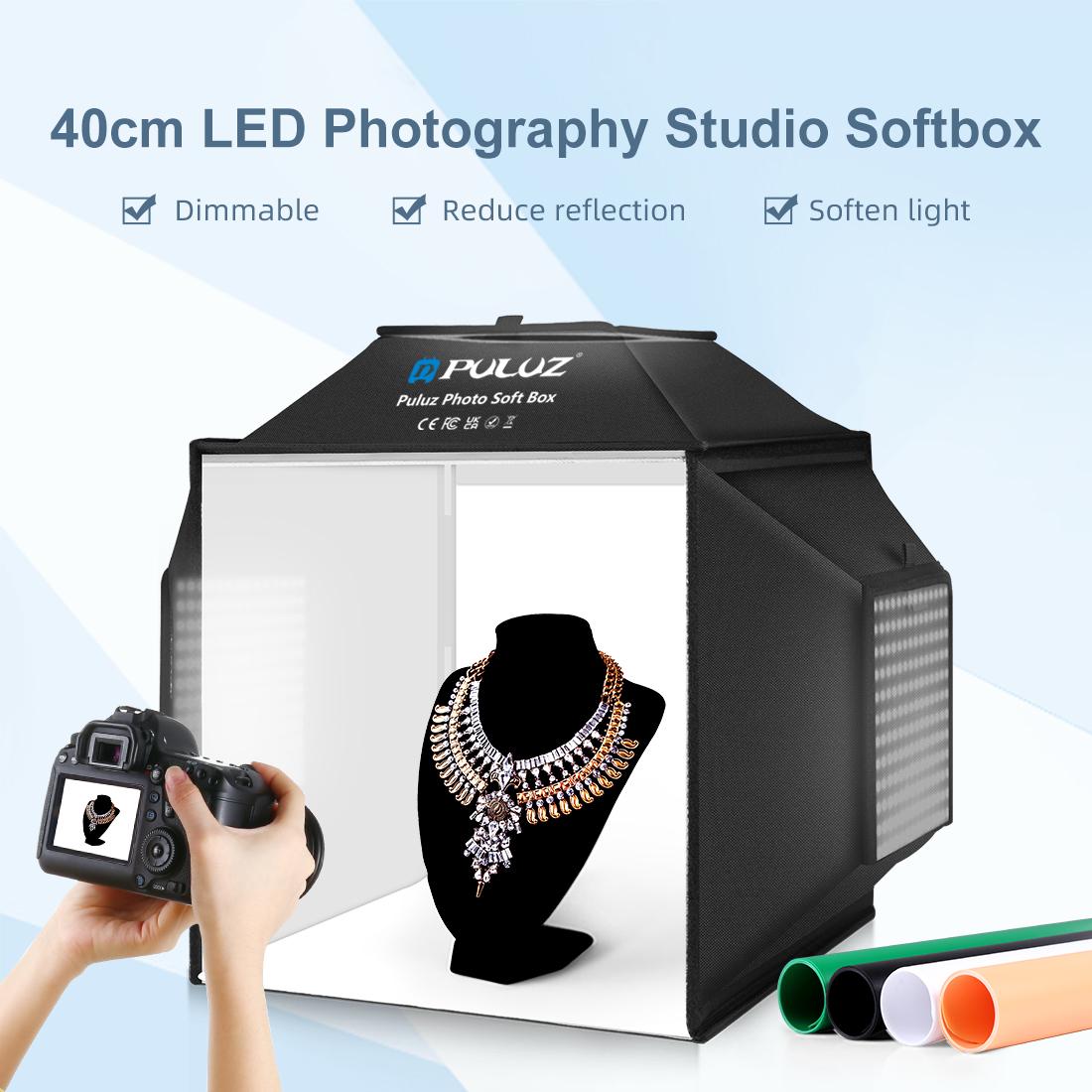 PULUZ 40cm plegable 72W 5500K  - Photography Lighting And Backdrop Kits reseña y precio