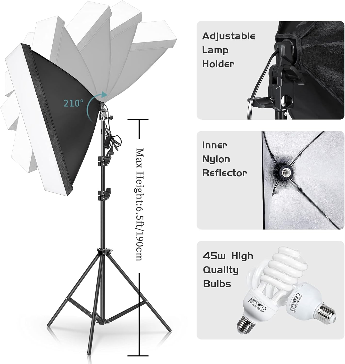 Kit de iluminación para fotogr - Photography Lighting And Backdrop Kits reseña y precio