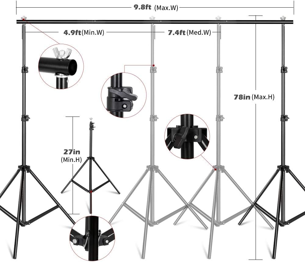 Kit de iluminación para fotogr - Photography Lighting And Backdrop Kits reseña y precio