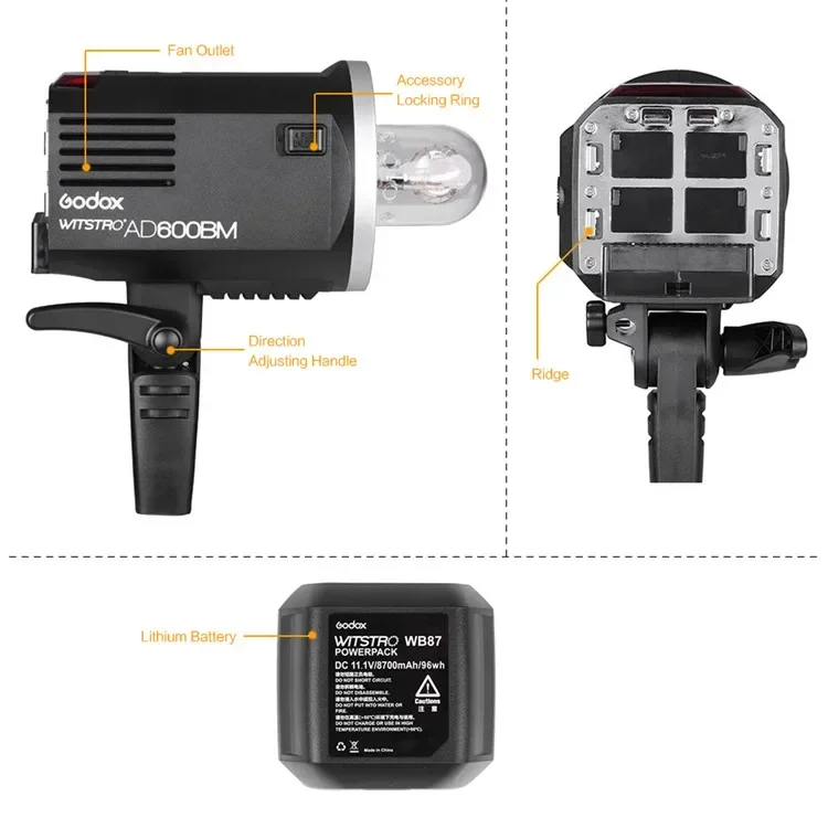 Flash de estudio portátil AD60 - Photography Lighting Portable reseña y precio