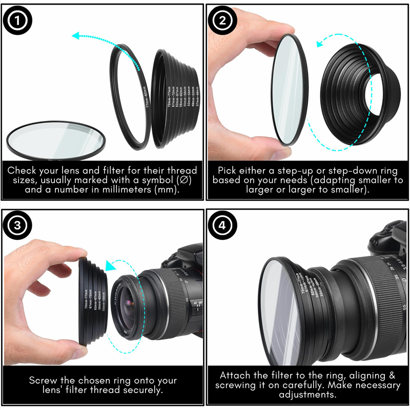Adaptador de anillo de filtro  - Macro Photography Lighting Kit reseña y precio