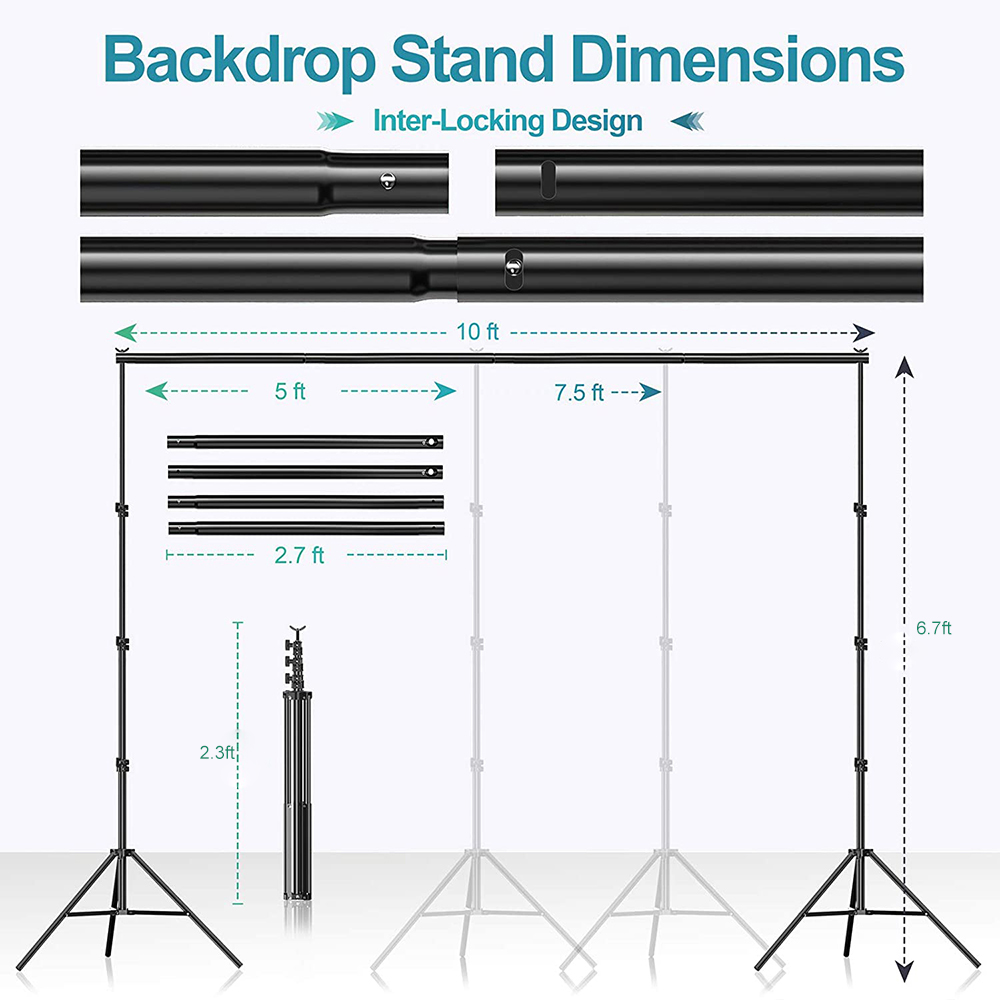 El conjunto de equipo de estud - Photography Lighting And Backdrop Kits reseña y precio