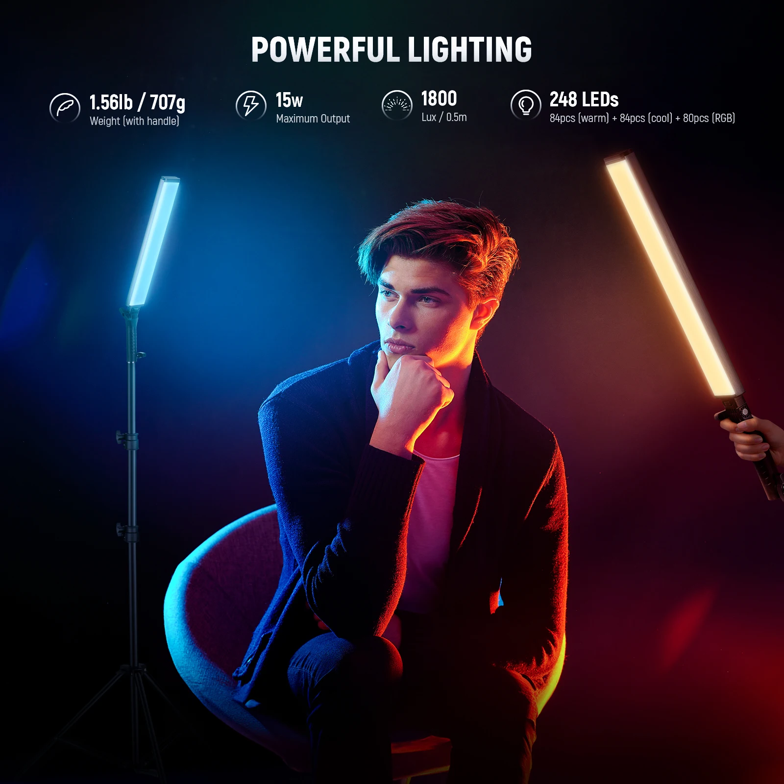 NEEWER - Juego de 2 Varillas d - Photography Lighting Kit Neewer reseña y precio