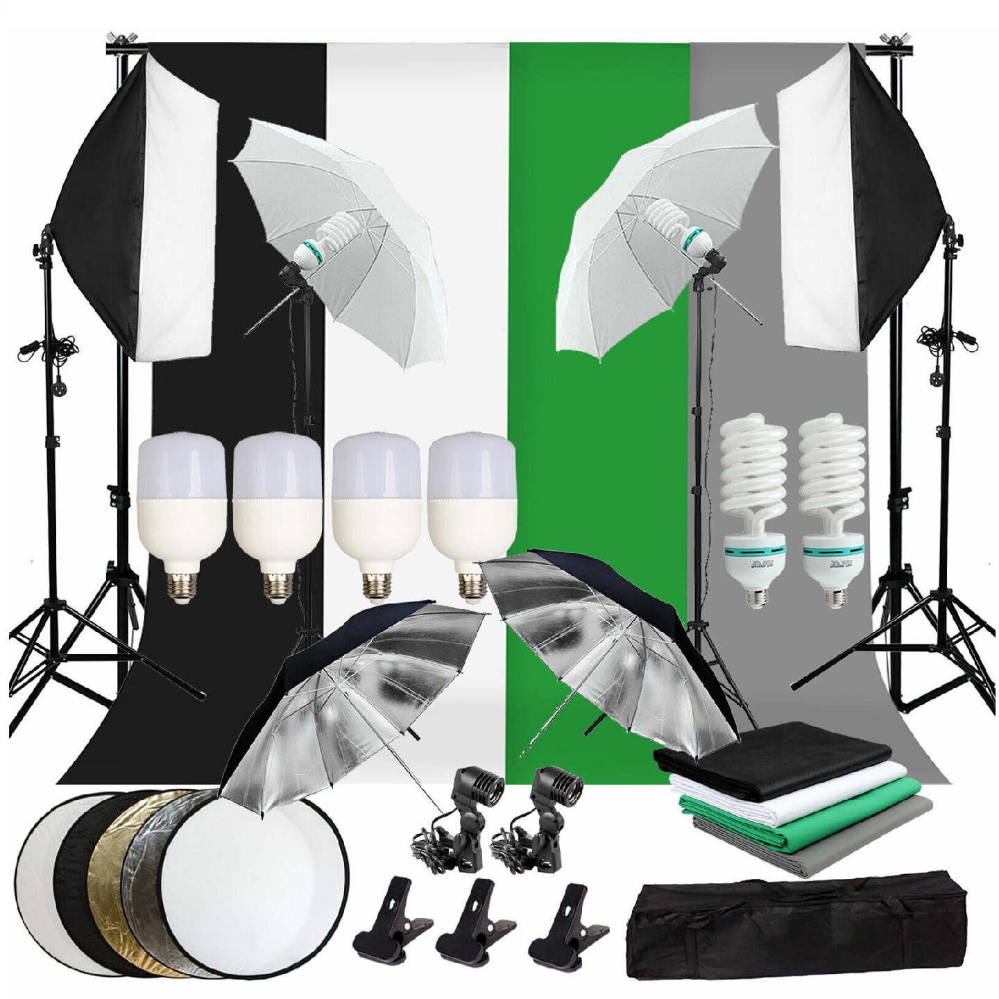 Kit de Fotografía Profesional  - Photography Lighting And Backdrop Kits reseña y precio