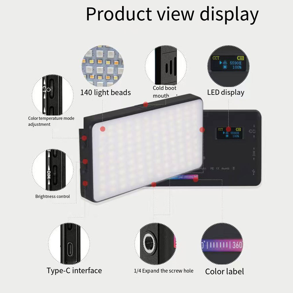 Modos RGB Mini foco Luz de rel - Photography Lighting Spotlight reseña y precio