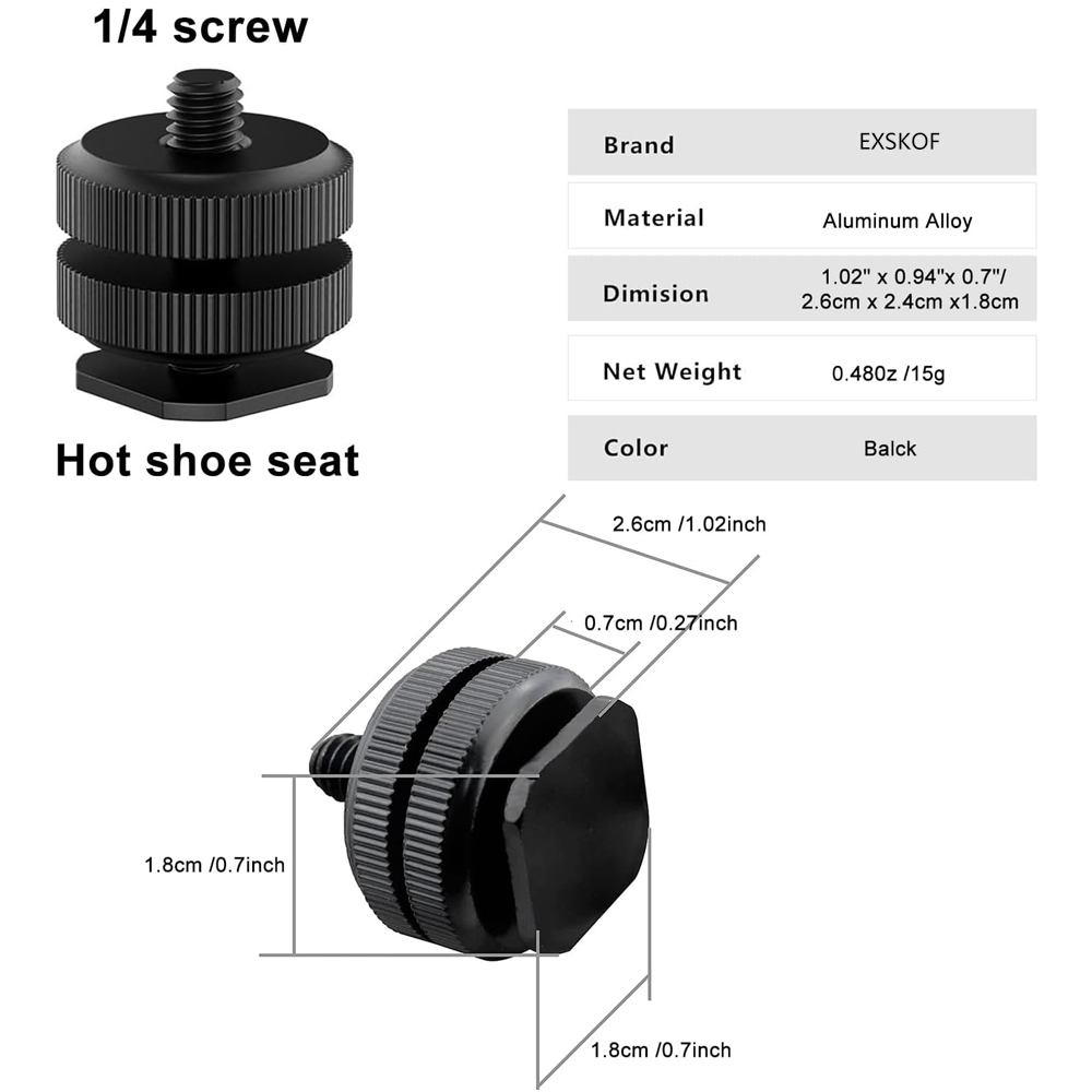 Adaptador de Zapata de Aleació - Photography Lighting Kit reseña y precio